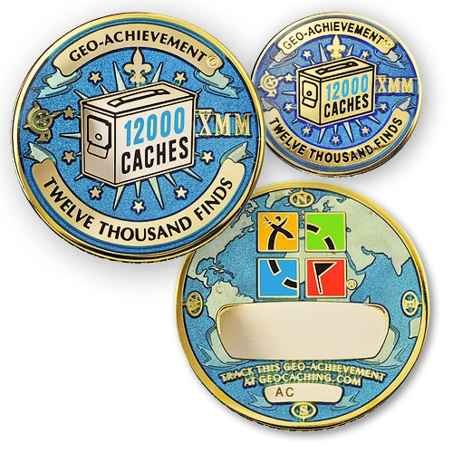 12000 finds geocoin and pin