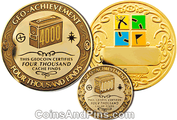 CoinsAndPins® XXL Astrolab Geocoin Antique Bronze 
