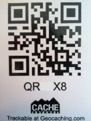 QR code, spårbar dekal (utvändig vit), liten
