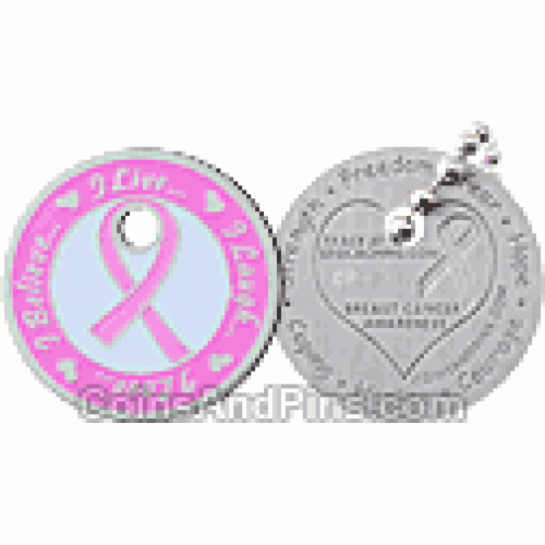Breast cancer geocoin