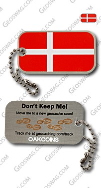 Denmark flag, travel tag