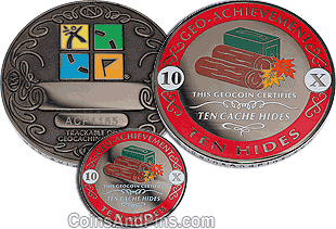 10 hides geocoin and pin