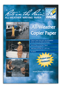 Rite-in-the-rain, tan, 4 sheets A4 lasercopy