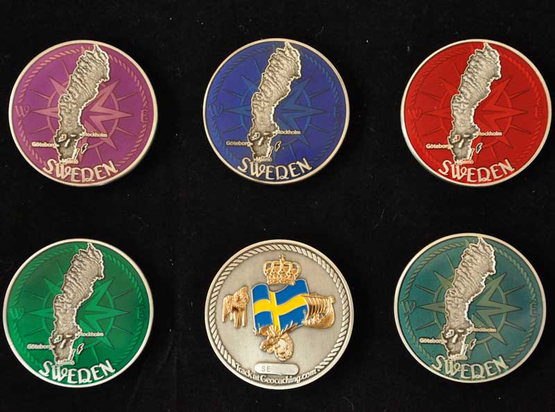 Sweden coin, antik silver, 5 styck