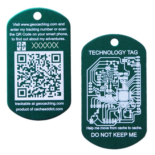 QR tech tag, green